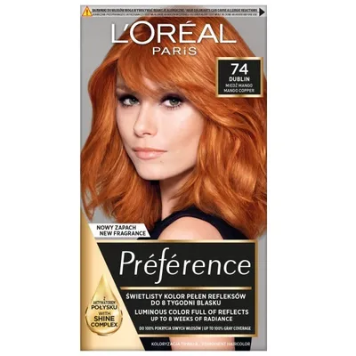 Obrázek produktu pro L'Oreal Paris Preference Barva na vlasy Měď 74 - Profesionální Obarvení