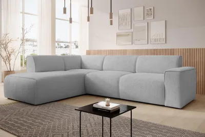 Image de AX LIVING Canapé forme L Didim L Gris clair - 292 cm, élégant & confortable G