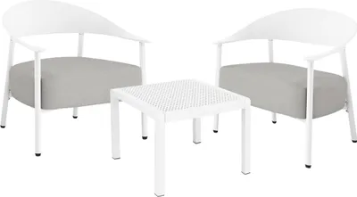Produktbild von Gartenmöbel aus Metall und Kunststoff "Céora" - 2 Sitzer - Weiß