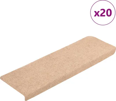 Produktbild von Stufenmatten Selbstklebend 20 Stk. 65x21x4 cm Hellbraun Rechteckiger Rand