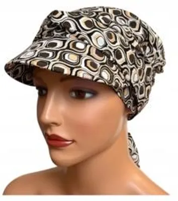 Produktbild von Eva Design Turban Lara mit Schirm, faltig, für Chemo