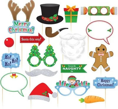 Produktbild von 20 Jolly Christmas Foto Requisiten