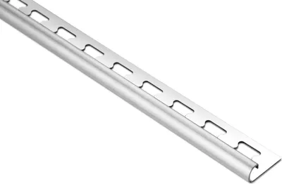Produktbild von HEXIM Fliesenschienen / Edelstahlschienen 250cm, Quadrat-/ Rund-/ & L-Profile, Edelstahl - glänzend oder gebürstet, Höhe: 9-12mm (Rundprofil 10mm, gebürstet)