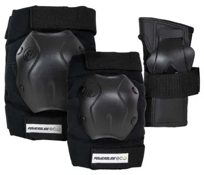 Produktbild von Powerslide Standard Eco Schutzset Schwarz M Schwarz M