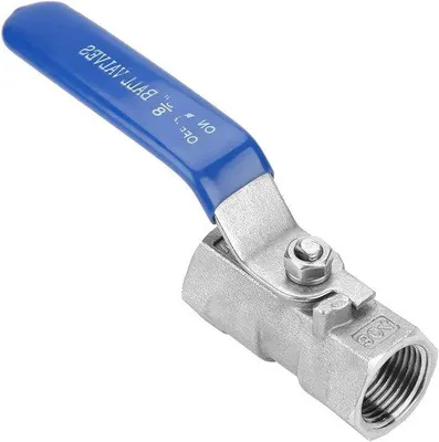 Immagine prodotto di Valvola a sfera in acciaio inossidabile SS304 con corpo ribassato, filettatura da 1-1/4" a 1-1/2"