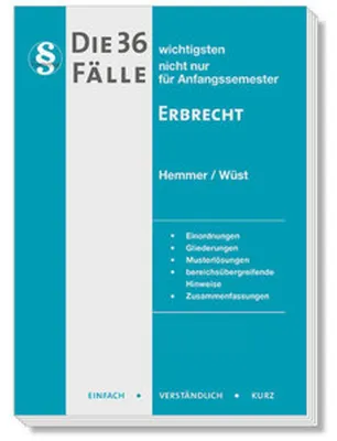 Obrázok produktu pre Die 36 wichtigsten Fälle Erbrecht