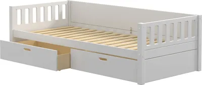 Immagine prodotto di FURNLUX Letto singolo per bambini Viggo White 90x200cm / Colore principale: Bianco / Dimensioni: 98 x 61 x 208 cm