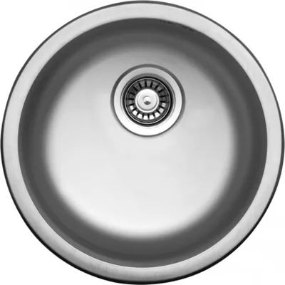 Produktbild von Rundspüle inkl. Zubehör, Edelstahlspüle, Einbauspüle, Waschbecken, Küchenspüle