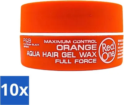Produktbild von Red One – Haarwachs – Aqua Orange – Erfrischendes Styling – Für starken Halt & glänzendes Finish – 150 ml - Vorteilspack - 10 Stücke