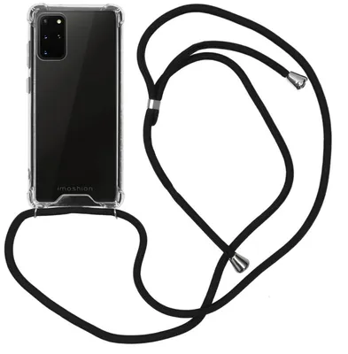 Imagen del producto de Funda trasera transparente con cordón para Samsung Galaxy S20 Plus - Negro