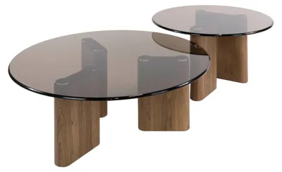 Produktbild von AnLi Style Couchtisch Tinto, rund, 2er-Set