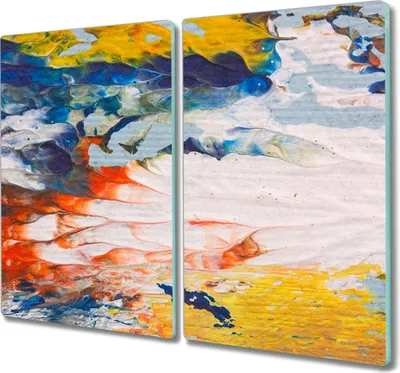 Produktbild von Coloray Herdabdeckplatte 2x30x52 cm Schneidebrett Kochplattenabdeckung Küchenbrett Hackbrett - Napaćkana Farbe