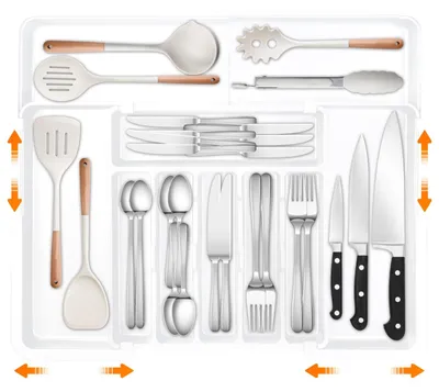Productafbeelding van Omgoods - Uitschuifbare Besteklade Organizer voor Keuken