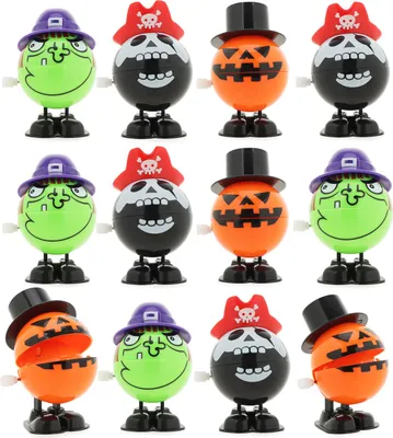 Produktbild von com-four® 12x Halloween-Aufziehfigur - Aufziehbare Figuren im Halloweenlook