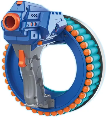 Produktbild von Wiky Schaumstoff Dartpistole mit Trommelmagazin 21 cm und 40 Darts ab 8 Jahren