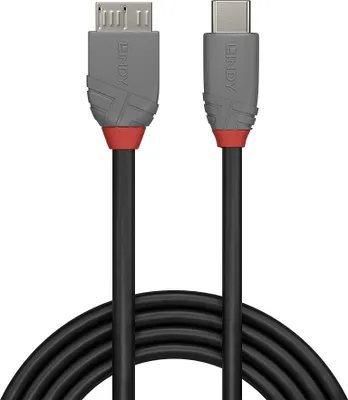Produktbild von Lindy 36622 USB Kabel USB 3.2 Gen 1 (3.1 Gen 1) 2 m USB C Micro-USB B Schwarz
