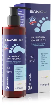 Produktbild von Fußbad Fußbadezusatz Badezusatz - Kräuter und Zitrusöl - 250 ml - Pumpspender - Für entspannte Füße