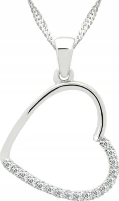 Produktbild von Silberne Herzkette mit der Aufschrift „Ich liebe dich“ (925er Silber)