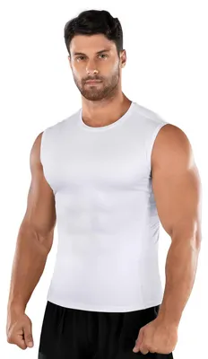 Immagine prodotto di Maglietta a compressione senza maniche per uomo, ideale per lo sport