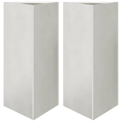 Immagine prodotto di Fioriere da Giardino 2 pz Triangolari 40x34,5x75 cm Acciaio Inox