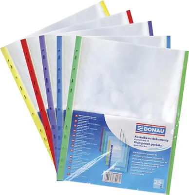 Obrázok produktu pre Euroobal DONAU A4 40mic s okrajom v jednej farbe z 5 možností