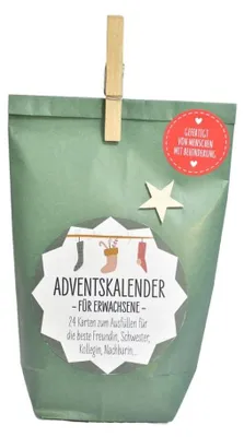 Produktbild von Adventskalender Tüte mit Karten zum Beschriften