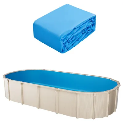 Image de VEVOR bâche de piscine ovale, 610 x 375 x 147 cm, vinyle d'épaisseur standard, convient aux piscines hors-sol jusqu'à 132 cm de hauteur