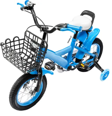 Obrázek produktu pro Dětské kolo 12palcové kolo Dětské kolo s odnímatelnými tréninkovými koly Kolo Kid Balance Boys Bike pro děti Dívky Chlapci Modrá
