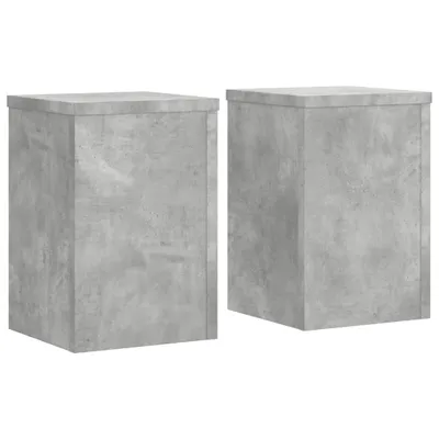 Produktbild von vidaXL Pflanzenständer 2 Stk. Betongrau 20x20x30 cm Holzwerkstoff