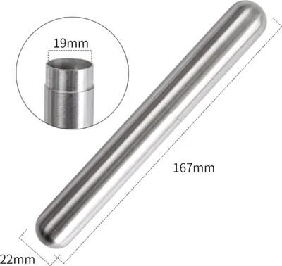 Obrázek produktu pro INF Pouzdro na doutník z nerezové oceli 167x22mm – Přenosné cestovní