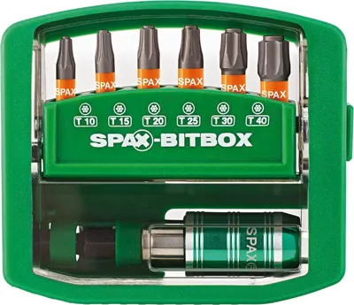 Obrázek produktu pro SPAX 4000007899019 Bit set 7-piece T-Star Plus incl. bit holder