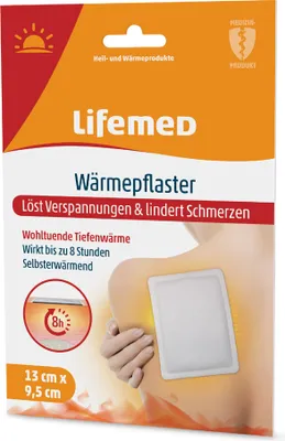 Produktbild von WECO Lifemed Wärmepflaster 9,5 cm x 13 cm weiss