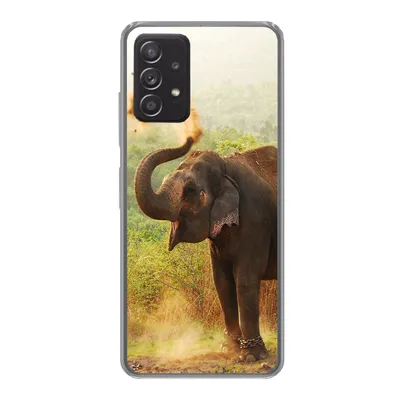 Produktbild von MuchoWow® Handyhülle Schutzhülle Hülle für Samsung Galaxy A53 5G Elefant - Tiere - Wald - Bäume Silikon Softcase Handy Hülle - Schutzabdeckung