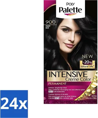 Zdjęcie produktu dla Poly Palette - Farba do włosów - Black 900 - 115 ml - Value pack - 24 szt