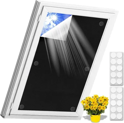 Immagine prodotto di Tenda oscurante - Pellicola per finestre - Migliora il sonno - Blocco totale della luce - 100 x 145 cm - Nero