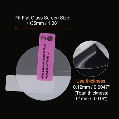 Produktbild von 3 Stš¹ck Uhrenglas Displayschutzfolien 35mm HD High Definition Anti-Kratz-Wasserdicht Ultra-Dš¹nn TPU Universal Smartwatch Bildschirmschutzfolie mit Tuch Aufkleber Schaber