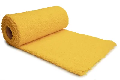 Produktbild von Minky Lamm Boucle, Sherpa, Kunstfell, CURL Fleece, Gelb, 50 x 160 cm
