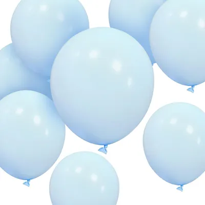 Zdjęcie produktu dla Zestaw 50 balonów lateksowych w kolorze jasnoniebieskim, 30,5 cm, wytrzymałe