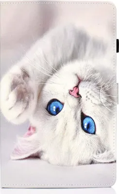 Obrázok produktu pre Puzdro pre tablet Samsung Galaxy Tab A7 s motívom "Bright Kitty", roztomilé a farebné, s klopkou
