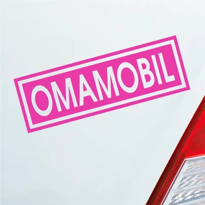 Produktbild von Auto Aufkleber Omamobil Oma Opa Enkel Familie Liebe 15x5 cm Pink Sticker Heckscheibenaufkleber