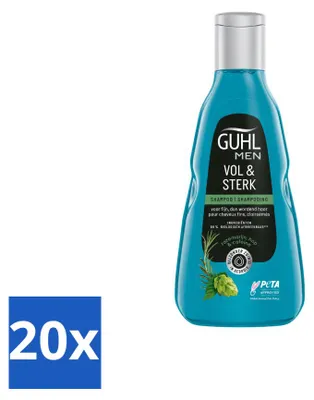 Immagine prodotto di 20 flaconi di shampoo Guhl Men Vol & Sterk - 250 ml - confezione - 20 pezzi