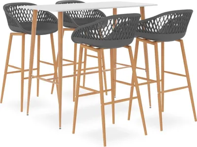 Produktbild von CLORIS 5-tlg. Bar-Set Weiß und Grau 3057436