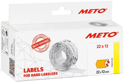 Produktbild von METO Etiketten für Preisauszeichner 26 x 12 mm rot 6 Rollen à 1.000 Etiketten