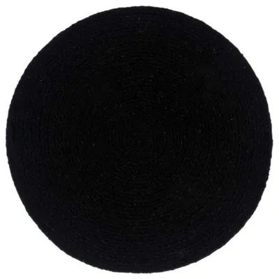Produktbild von vidaXL Tischsets 4 Stk. Schwarz 38 cm Rund Baumwolle