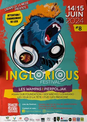 Obrázek produktu pro Les Wampas & Pierpoljak - Festival Inglorious 2024 - PLAKÁT - 60x86 cm