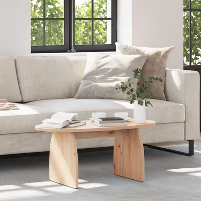 Image de Maison Exclusive - Table basse marron 80 x 40 x 35 cm Bois de pin massif
