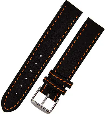 Produktbild von Uhrenarmband KANA 24mm orange NAHT weiches KALBLEDER