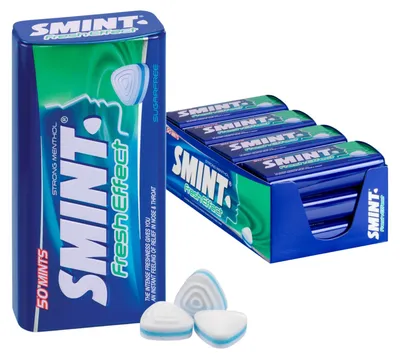 Produktbild von Smint Frische Wirkung starke Menthol-Minzbonbons 12 x 35 Gramm Lakritz