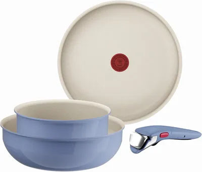 Productafbeelding van Tefal Ingenio L8294S04, Mixset, Blauw, Aluminium, Met een anti-aanbaklaag, Blauw, Temperatuurindicator