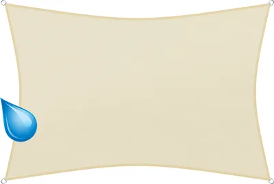 Produktbild von sunprotect 83236 wasserabweisend Sonnensegel Hydro, 3,5 x 4,5 m, Rechteck, wasserabweisend, creme